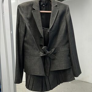 Anne Klein Women's Gray Blazer and Skirt Set